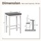 Costway Set of 2 Rubber Wood Bar Stools 24" Counter Height Stool with Padded Seat, Footrest Brown & Black/Gray & White